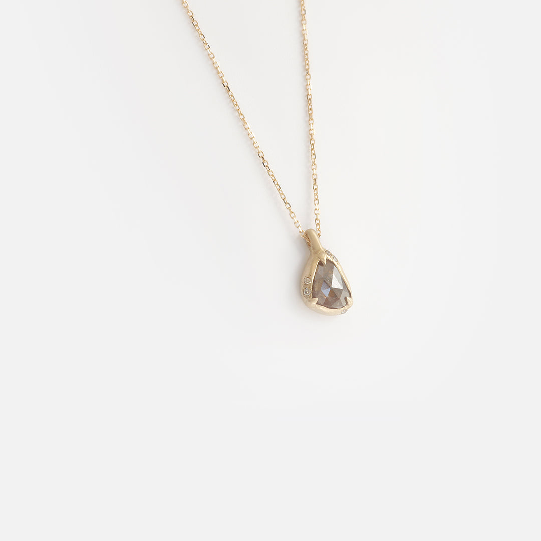 Flat Brown and Champagne Diamond Necklace By Ariko