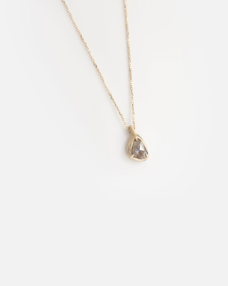 Flat Brown and Champagne Diamond Necklace By Ariko in pendants Category