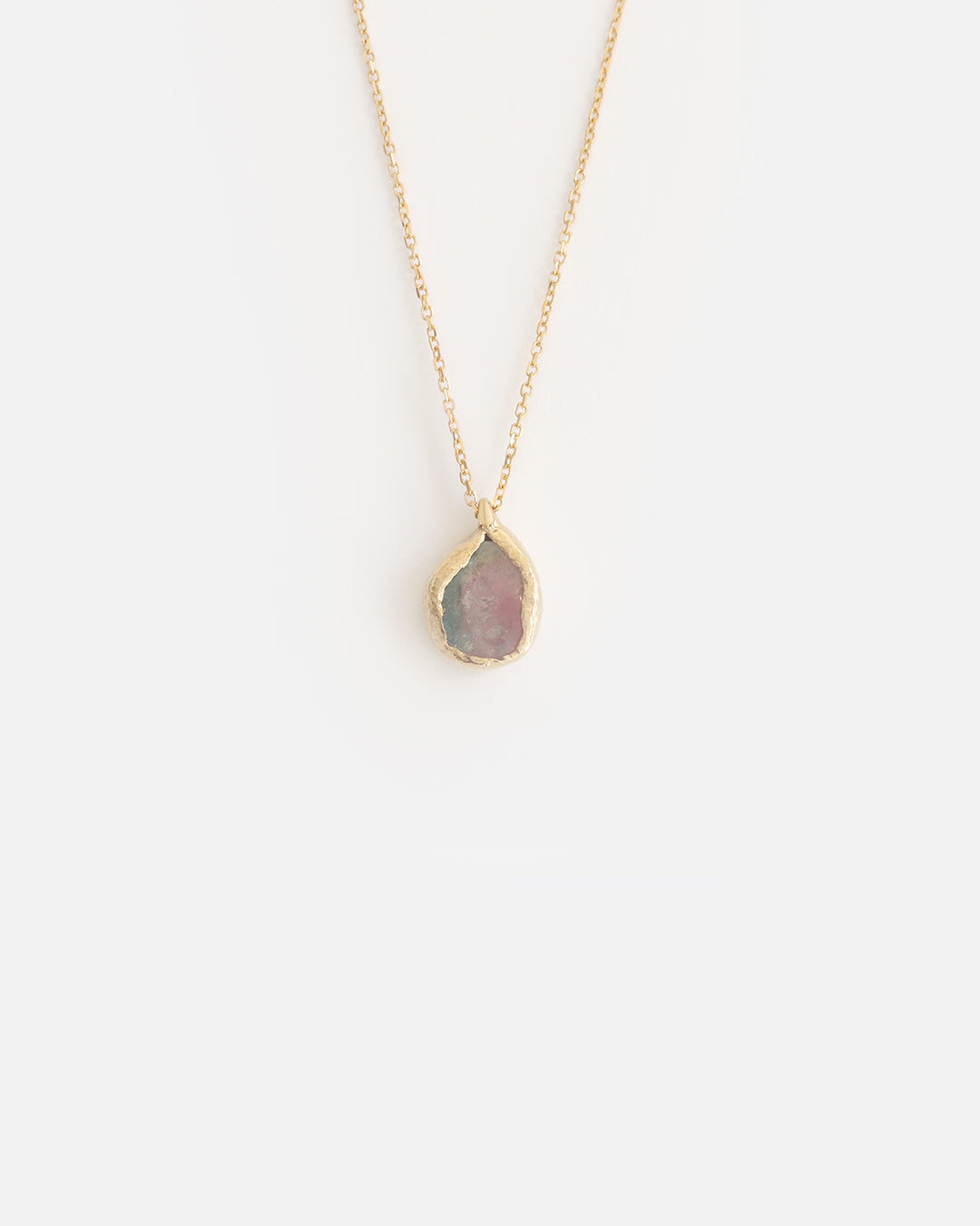 Watermelon Tourmaline / Drop Necklace By Ariko in pendants Category