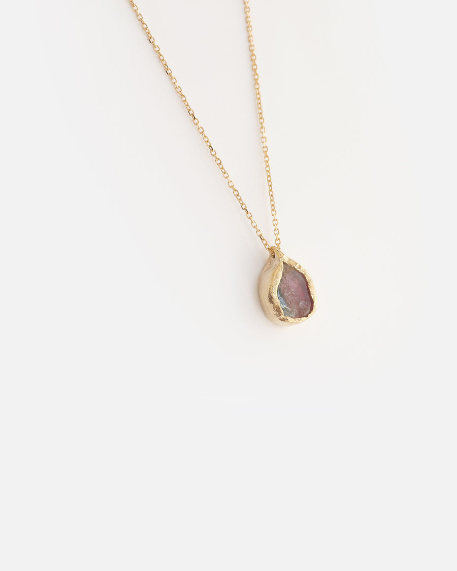 Watermelon Tourmaline / Drop Necklace By Ariko in pendants Category