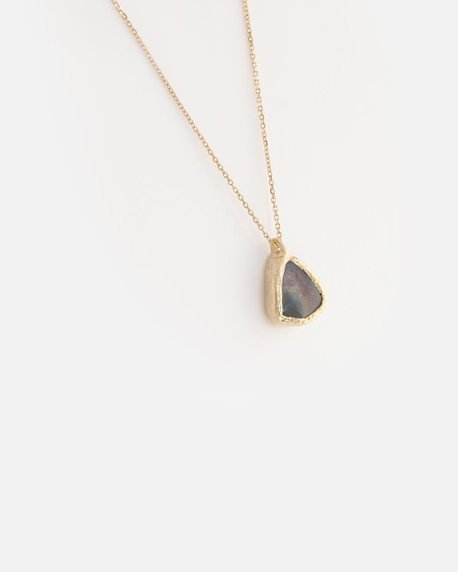 Watermelon Tourmaline / Triangle Necklace By Ariko in pendants Category
