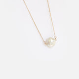 Keshi Pearl and White Diamonds II / Necklace By Ariko in pendants Category