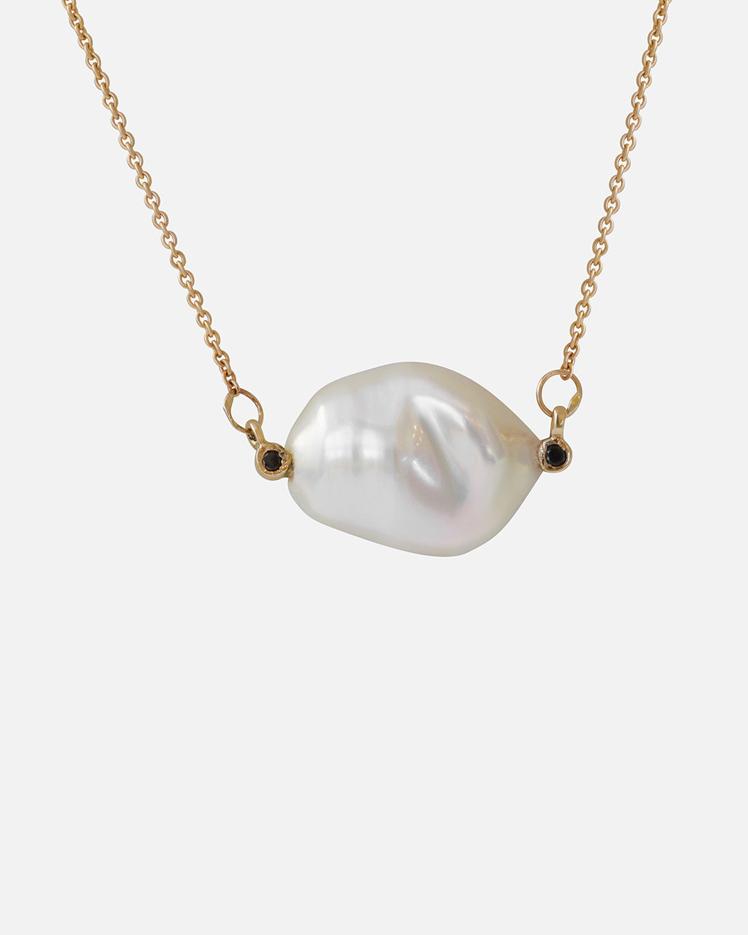 Keshi Pearl and Black Diamonds 1 / Necklace By Ariko in pendants Category