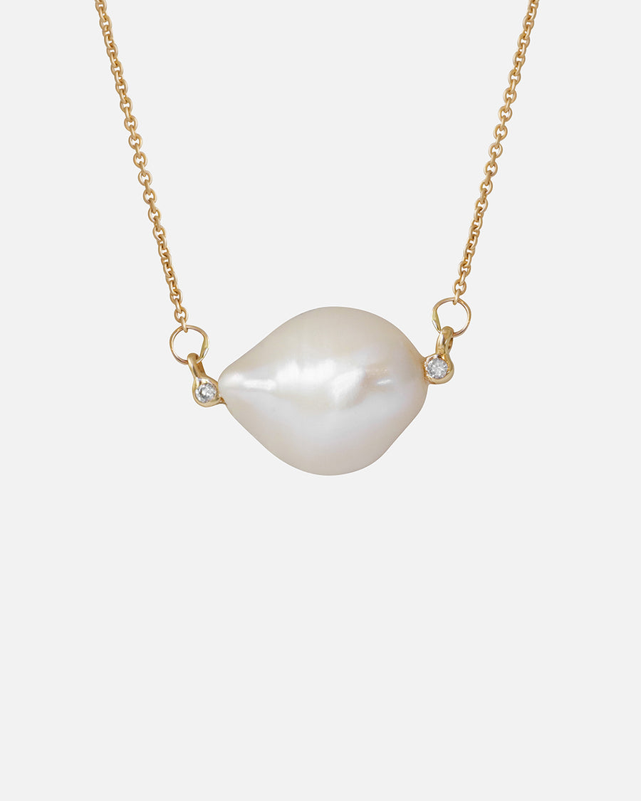 Keshi Pearl and White Diamonds / Pendant By Ariko in pendants Category