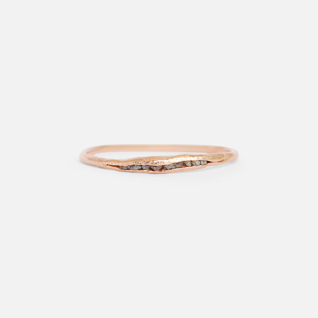 Rough Grey Diamond / Pink Ring By Ariko