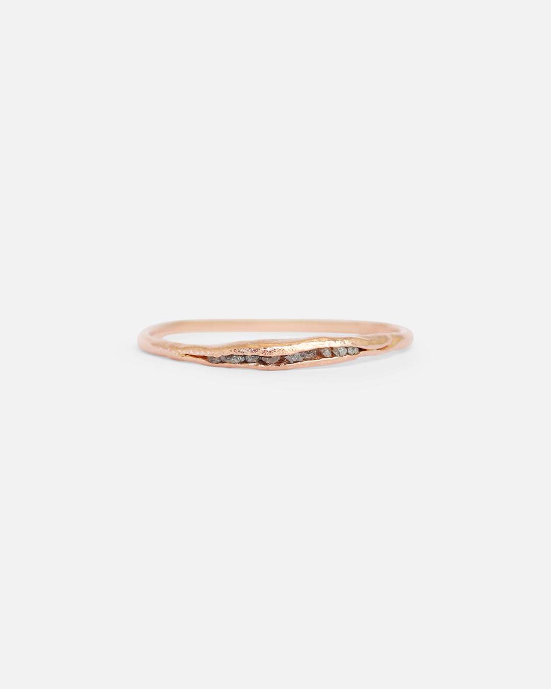 Rough Grey Diamond / Pink Ring By Ariko