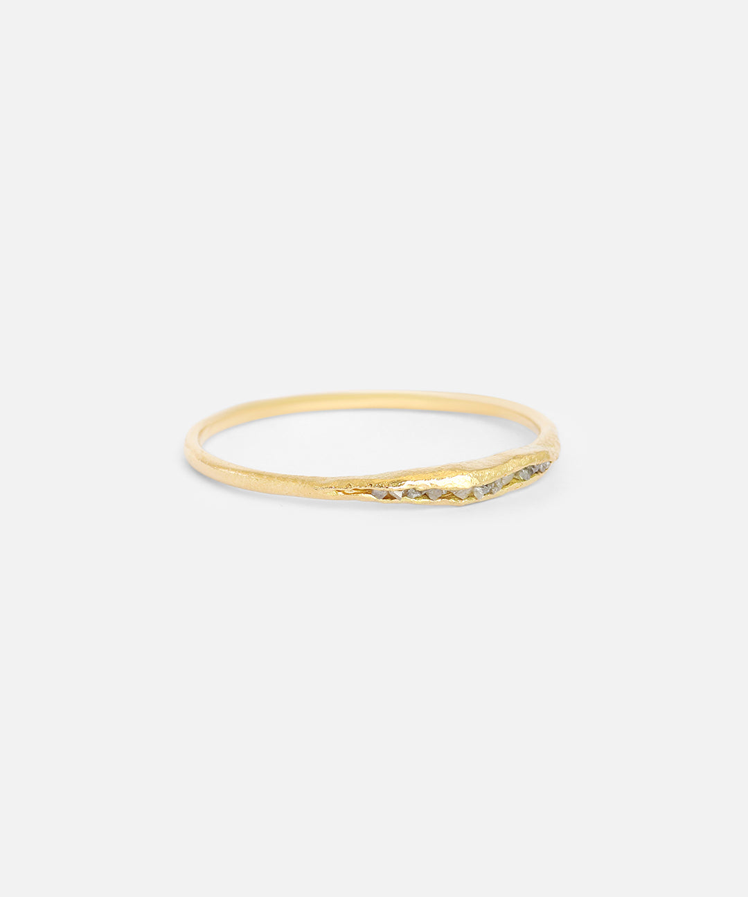 Rough Grey Diamond / Yellow Ring By Ariko