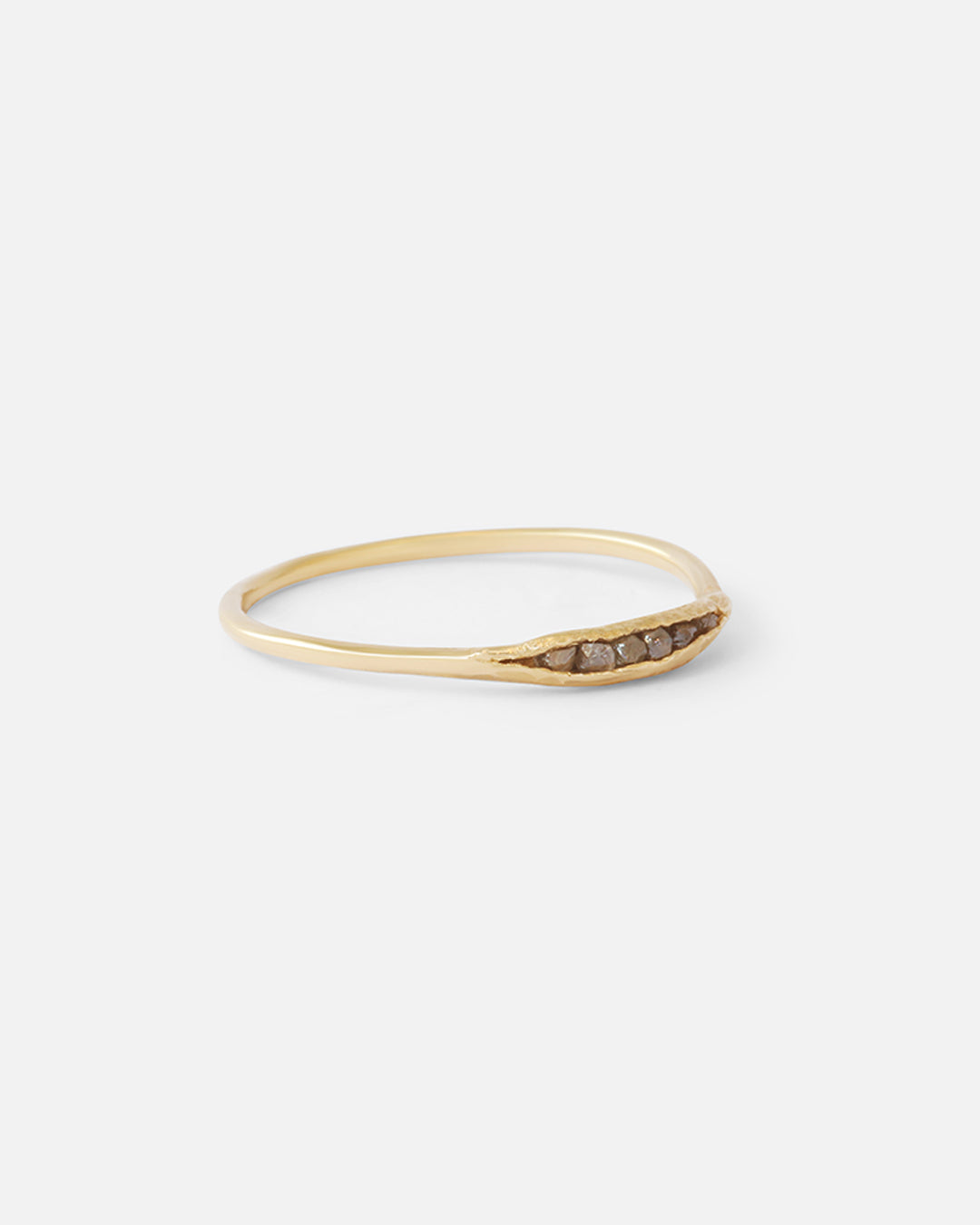 Tiny Champagne Brown Diamond / Ring By Ariko in rings Category