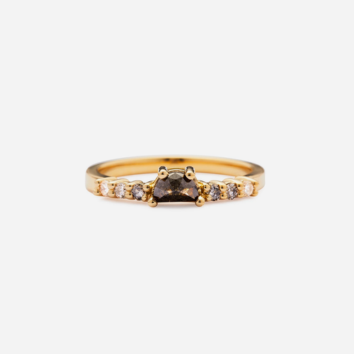 Artemis / Half Moon Diamond Ring By Casual Seance in ENGAGEMENT Category