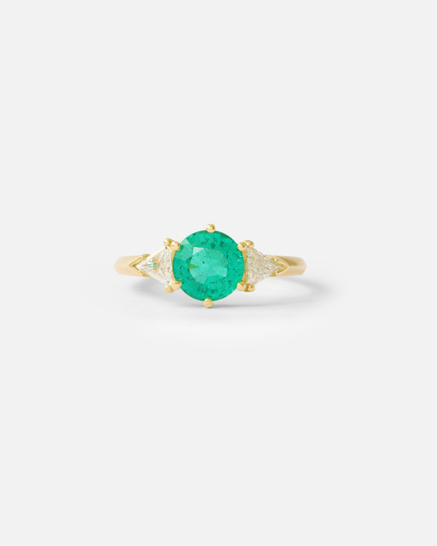 Athena Ring / Emerald & White Diamond By Hiroyo in ENGAGEMENT Category
