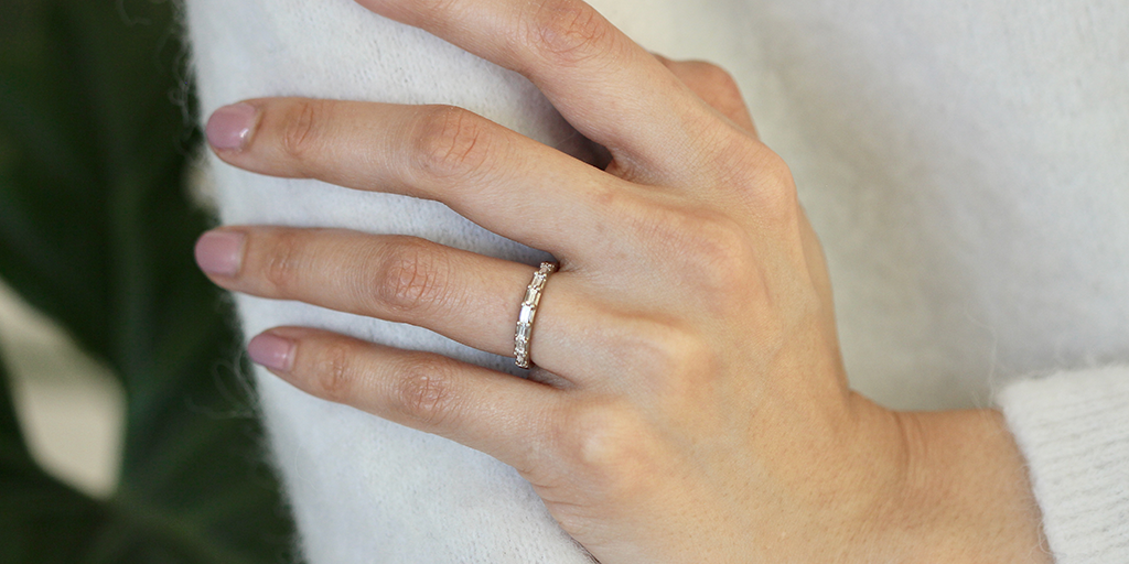 Orbit Band / XS Baguette Diamonds By Hiroyo in WEDDING Category