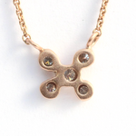 Bubble 10 / White Diamond Pendant By Hiroyo