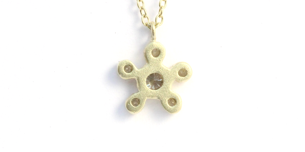Bubble 11 / Grey Diamond Pendant By Hiroyo