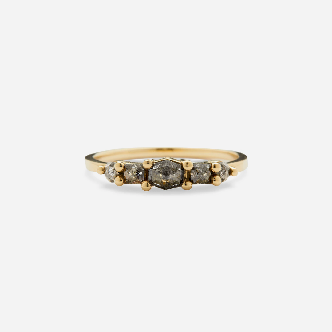 Betty / Geometric Diamond Ring By Casual Seance in ENGAGEMENT Category