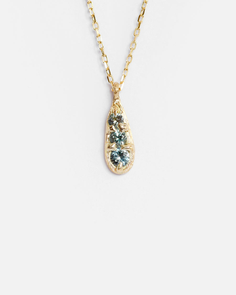 Silk / Blue Green Sapphire Pendant By Hiroyo in pendants Category
