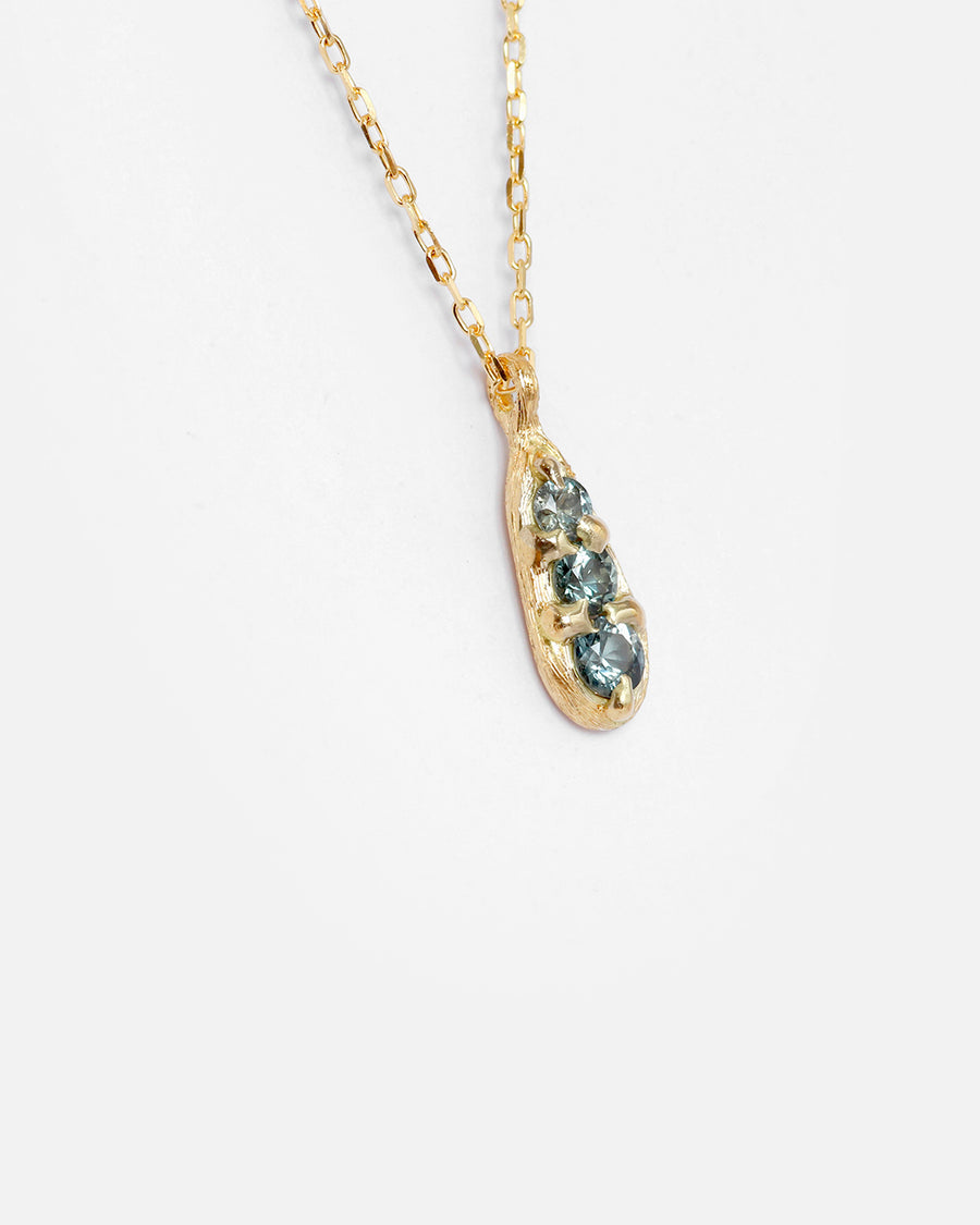 Silk / Blue Green Sapphire Pendant By Hiroyo in pendants Category