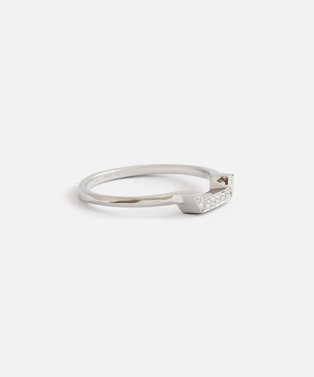 Pave Setting / Bottom Stackable Ring By Hiroyo