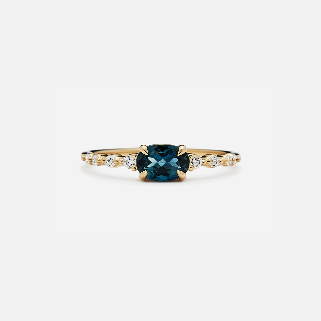 Bowie / Sapphire Ring By Casual Seance in ENGAGEMENT Category