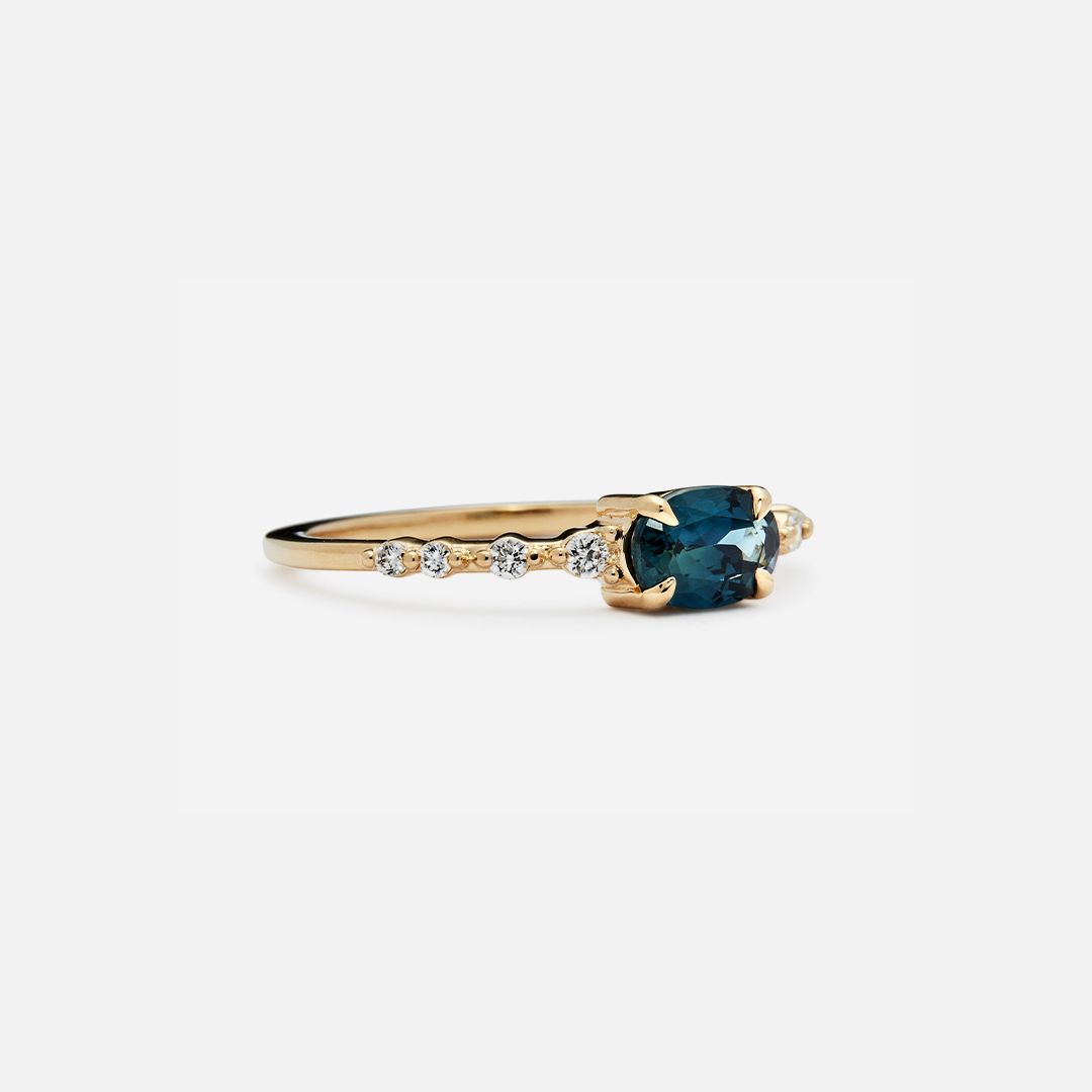 Bowie / Sapphire Ring By Casual Seance in ENGAGEMENT Category