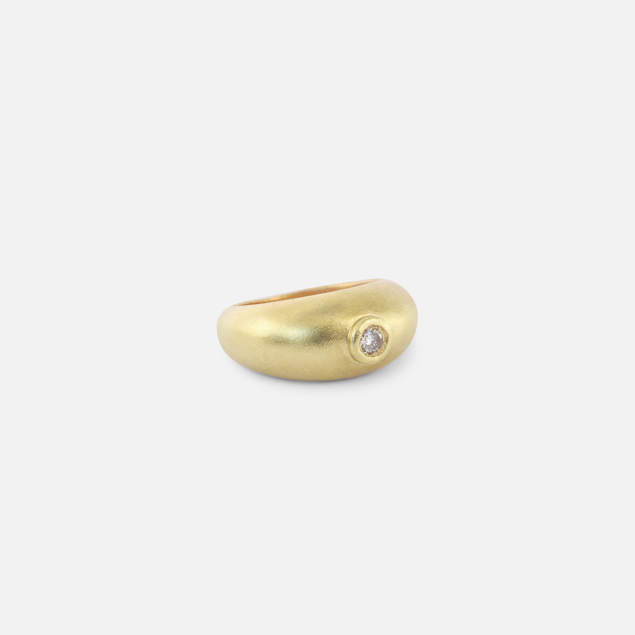 Gold Dome Ring with Diamond By Bree Altman