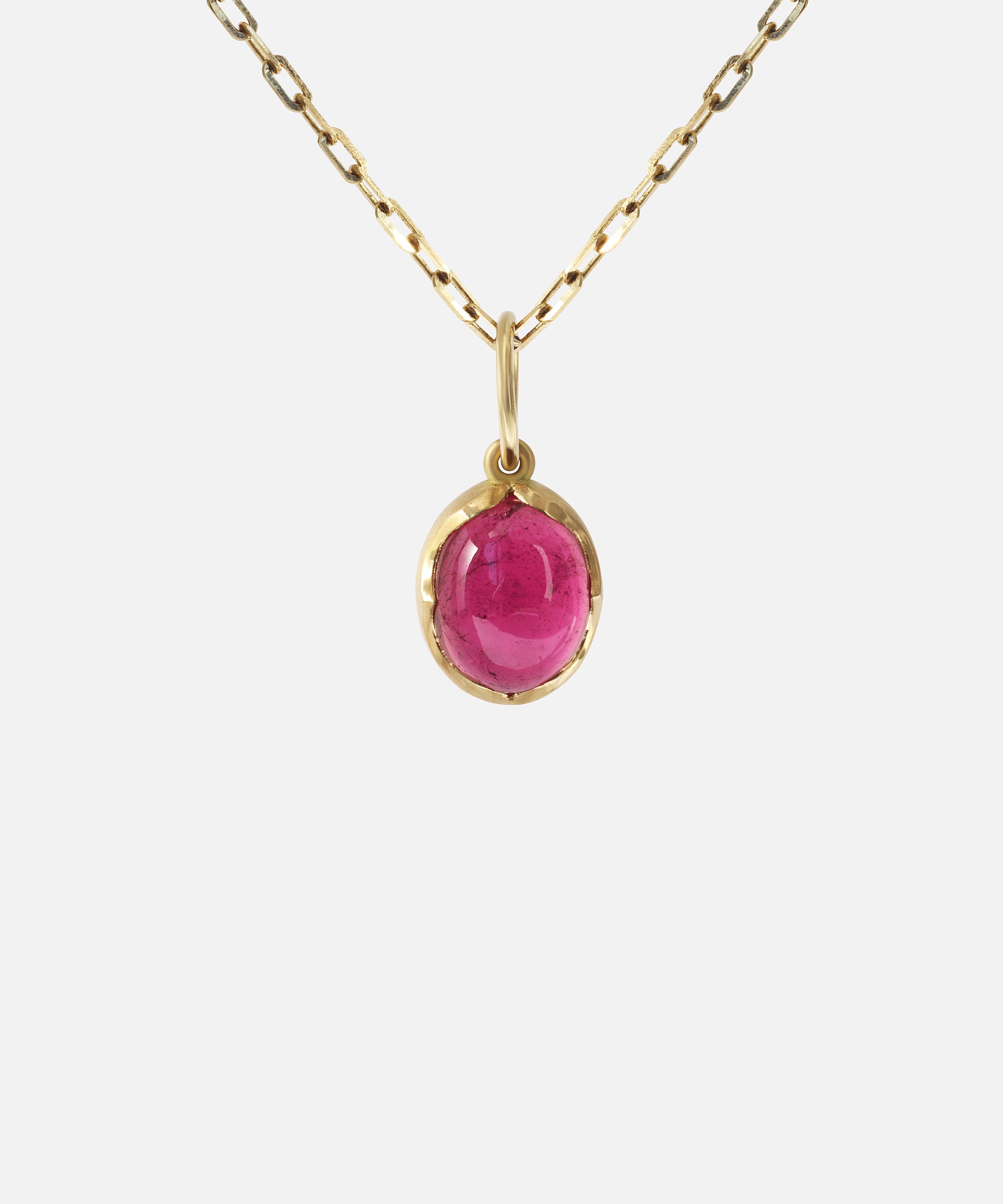 Pink Tourmaline and Small Paperclip / Necklace By Bree Altman in pendants Category