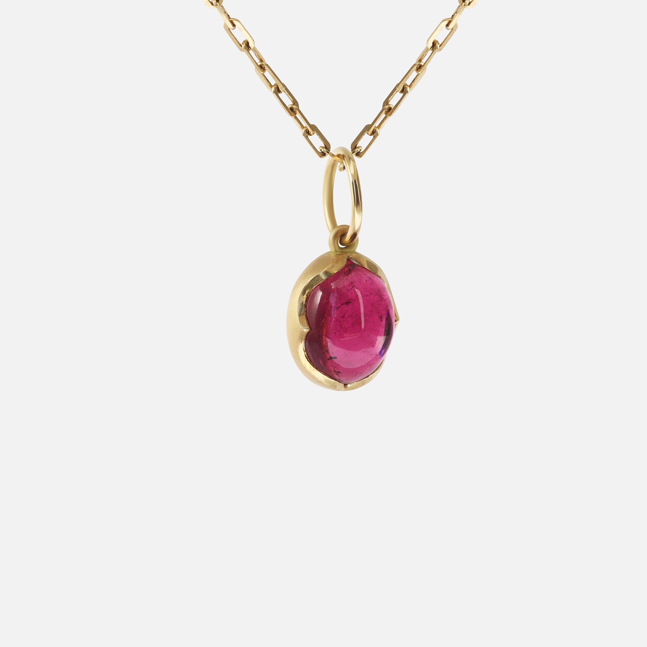 Pink Tourmaline and Small Paperclip / Necklace By Bree Altman in pendants Category