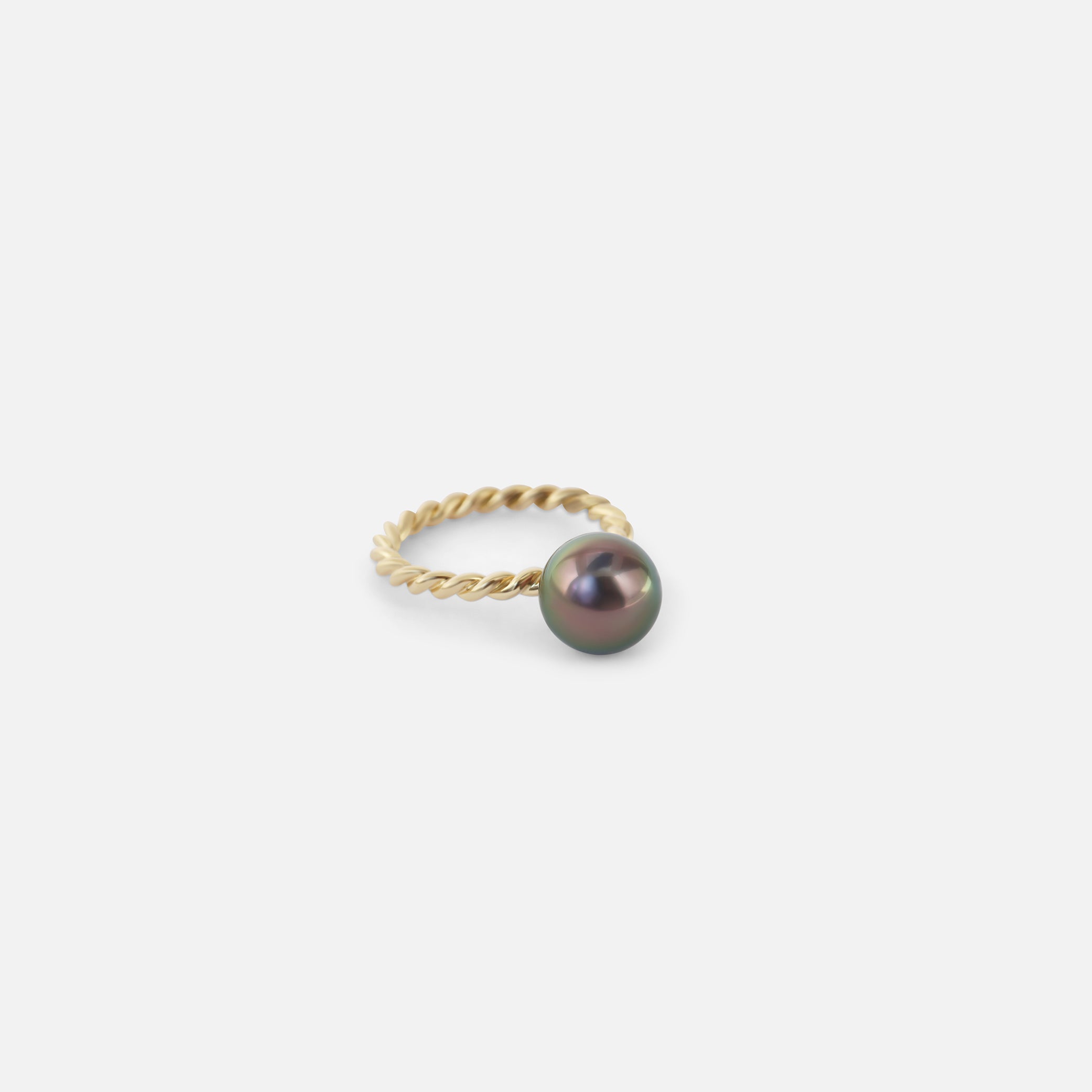 Twisted Band Tahitian Pearl Ring By Bree Altman in rings Category
