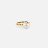 Twisted Band Akoya Pearl Ring By Bree Altman in rings Category