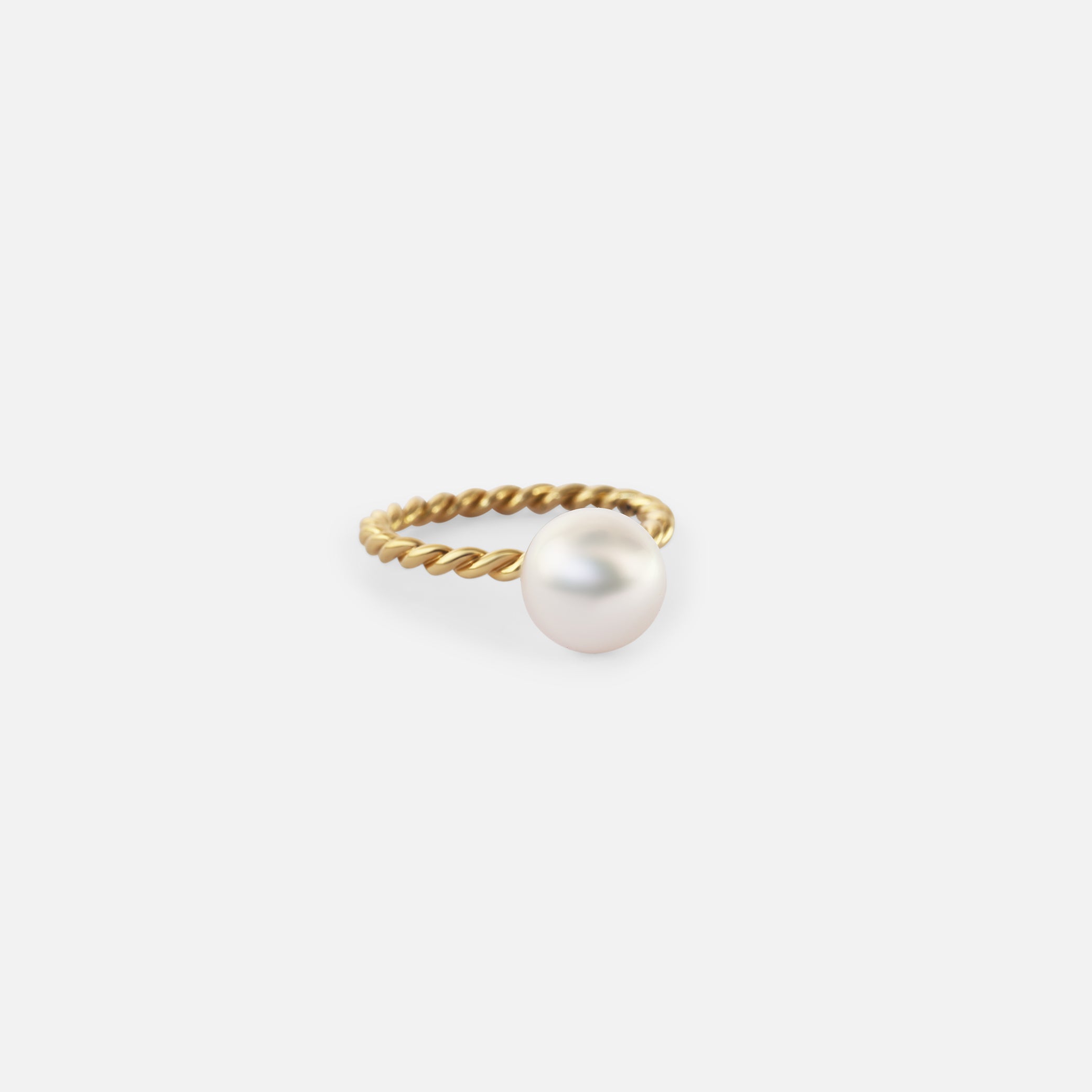 Twisted Band Akoya Pearl Ring By Bree Altman in rings Category