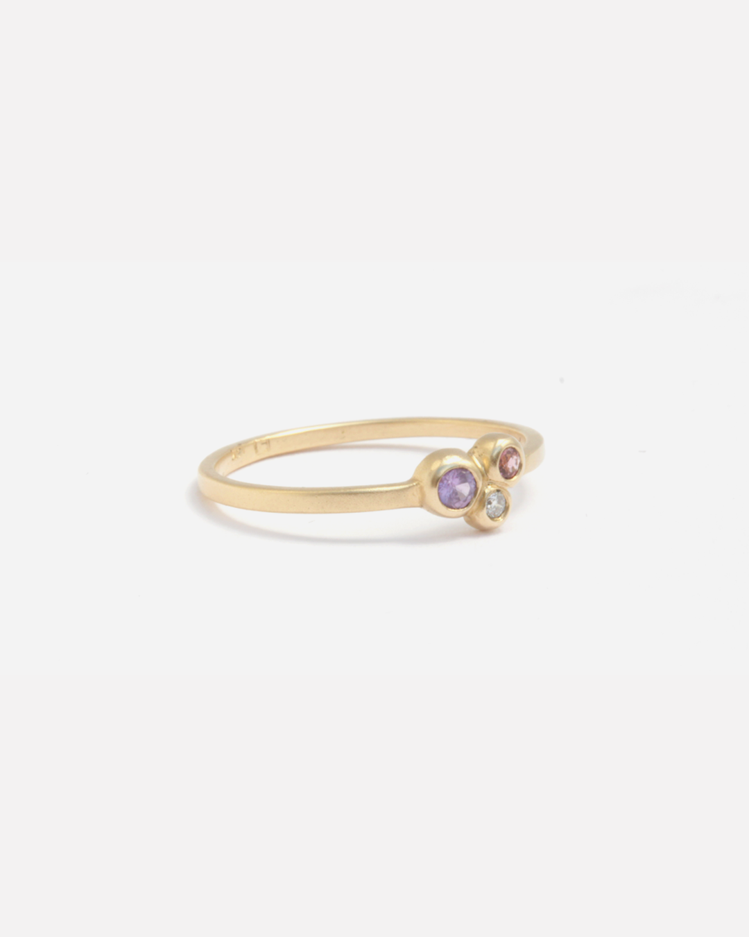 Bubble 17 / Gem + White Diamond Ring By Hiroyo