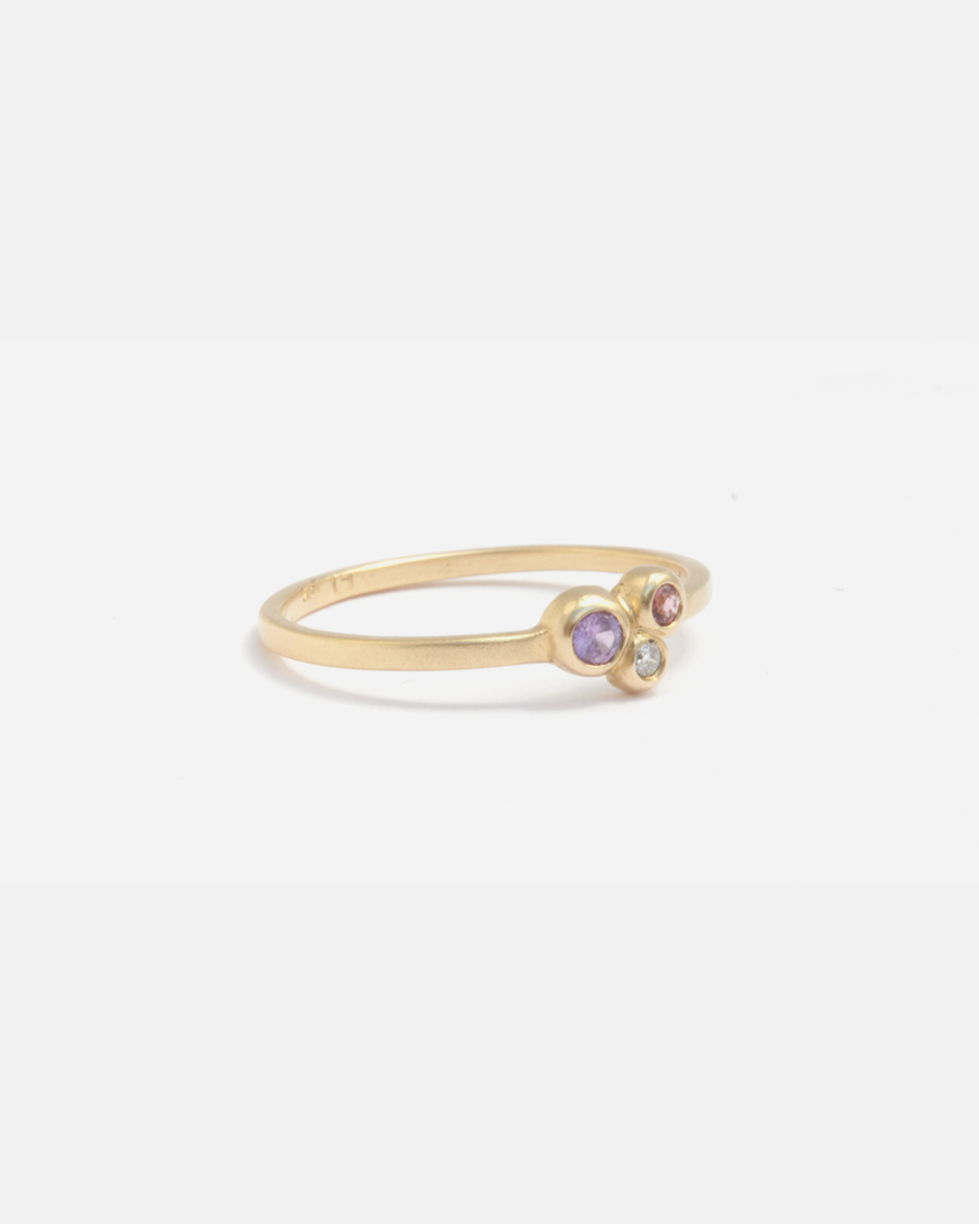 Bubble 17 / Gem + White Diamond Ring By Hiroyo in rings Category