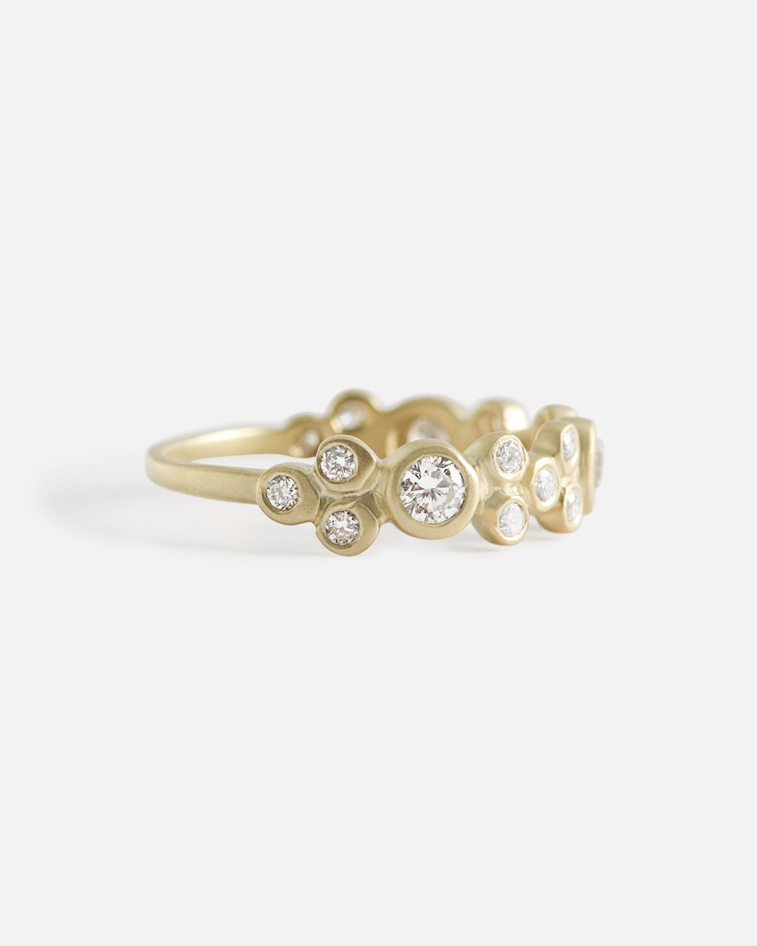 Bubble 30 / White Diamond Ring By Hiroyo
