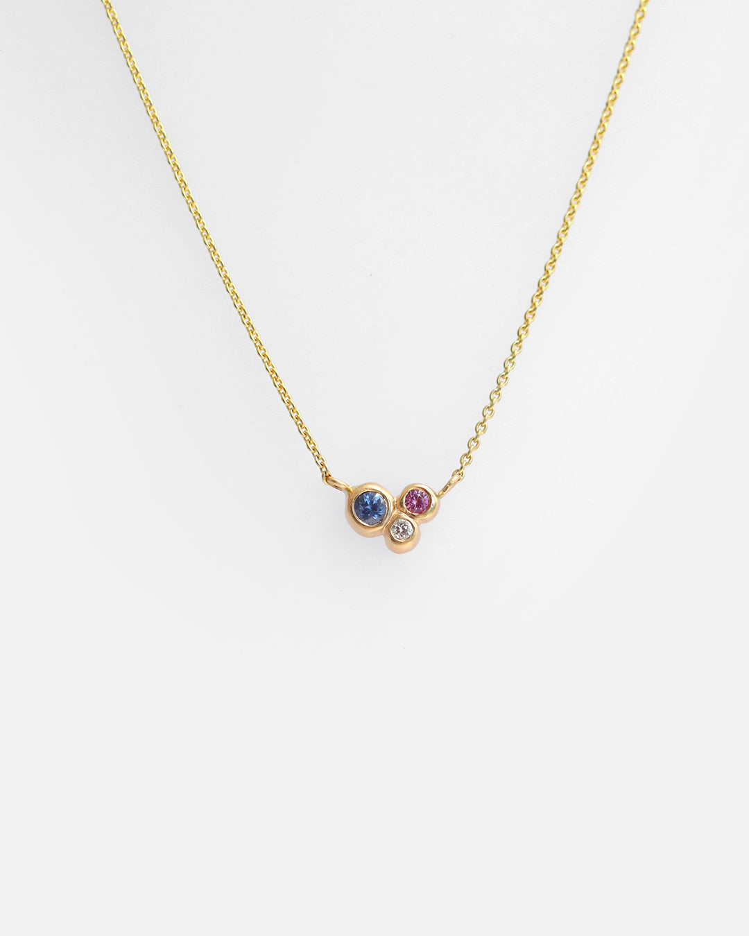 Bubble 16 / Sapphire & Diamond Pendant By Hiroyo in pendants Category