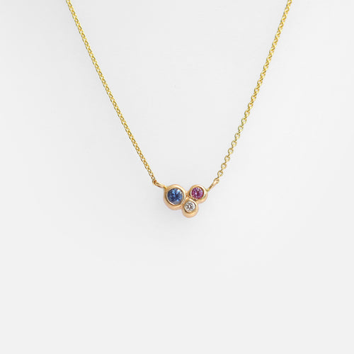 Bubble 16 / Sapphire & Diamond Pendant By Hiroyo in pendants Category