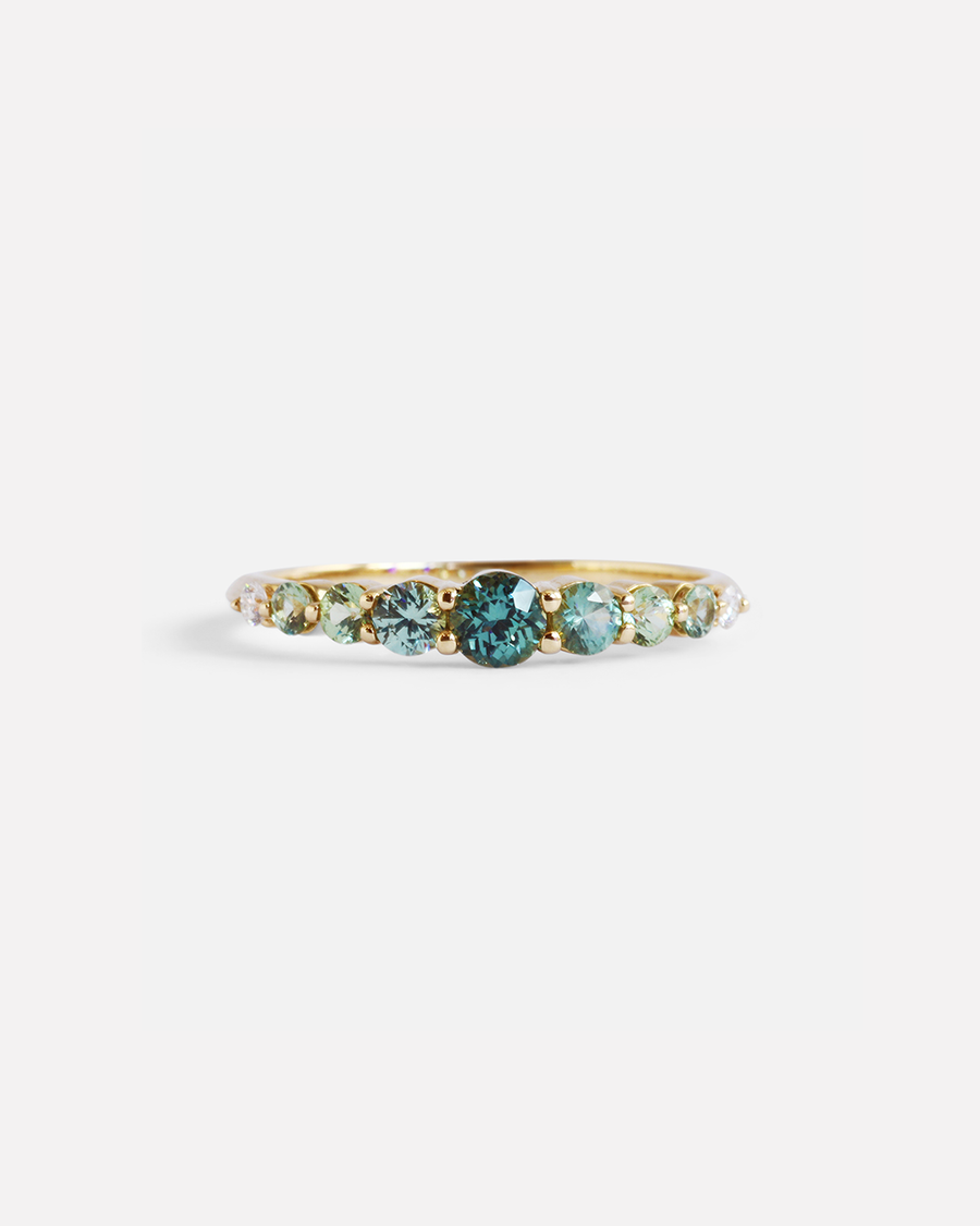 Gradient 01 / Sapphire + Diamond Ring By Casual Seance in WEDDING Category