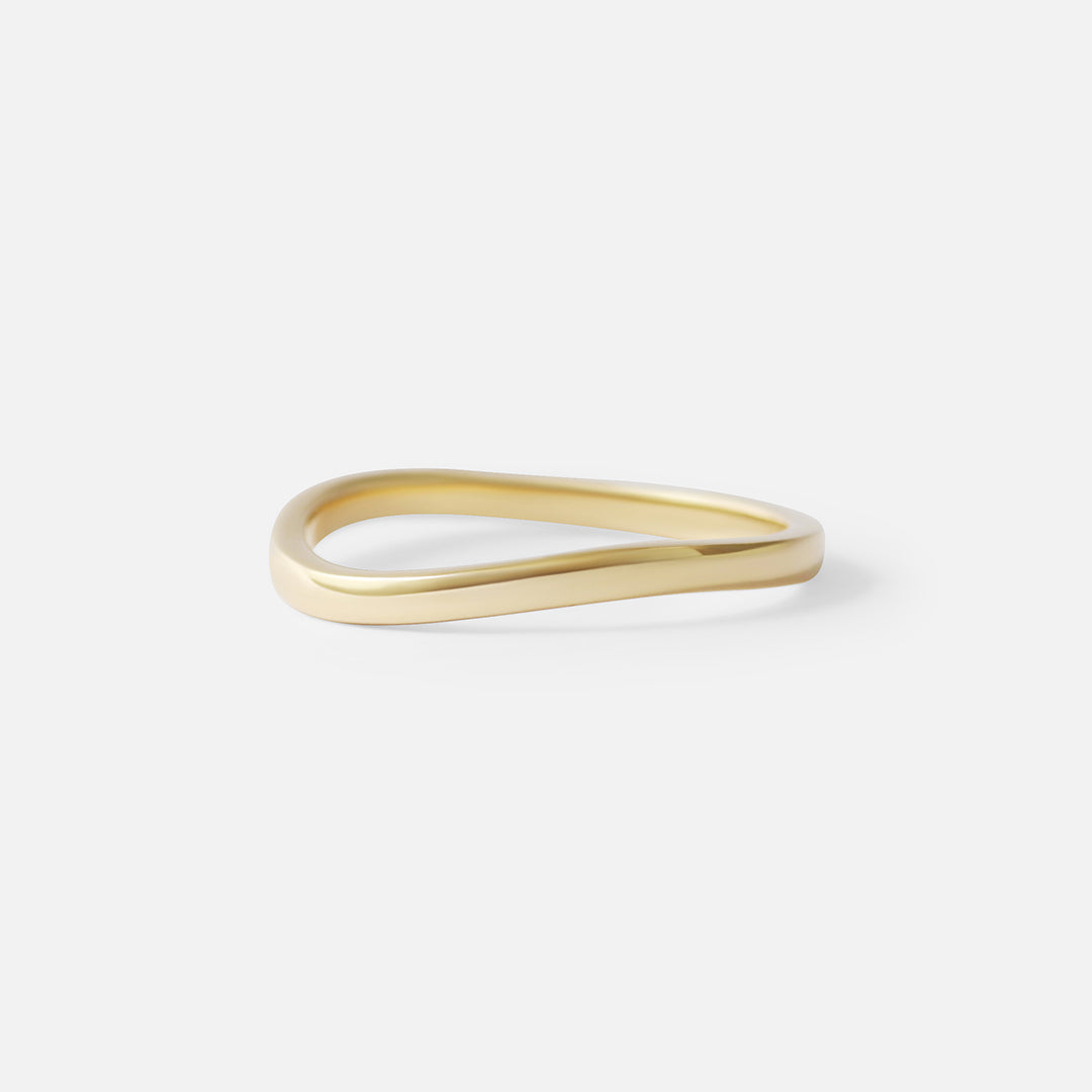 Eve / 2mm Curve Ring By Casual Seance in WEDDING Category