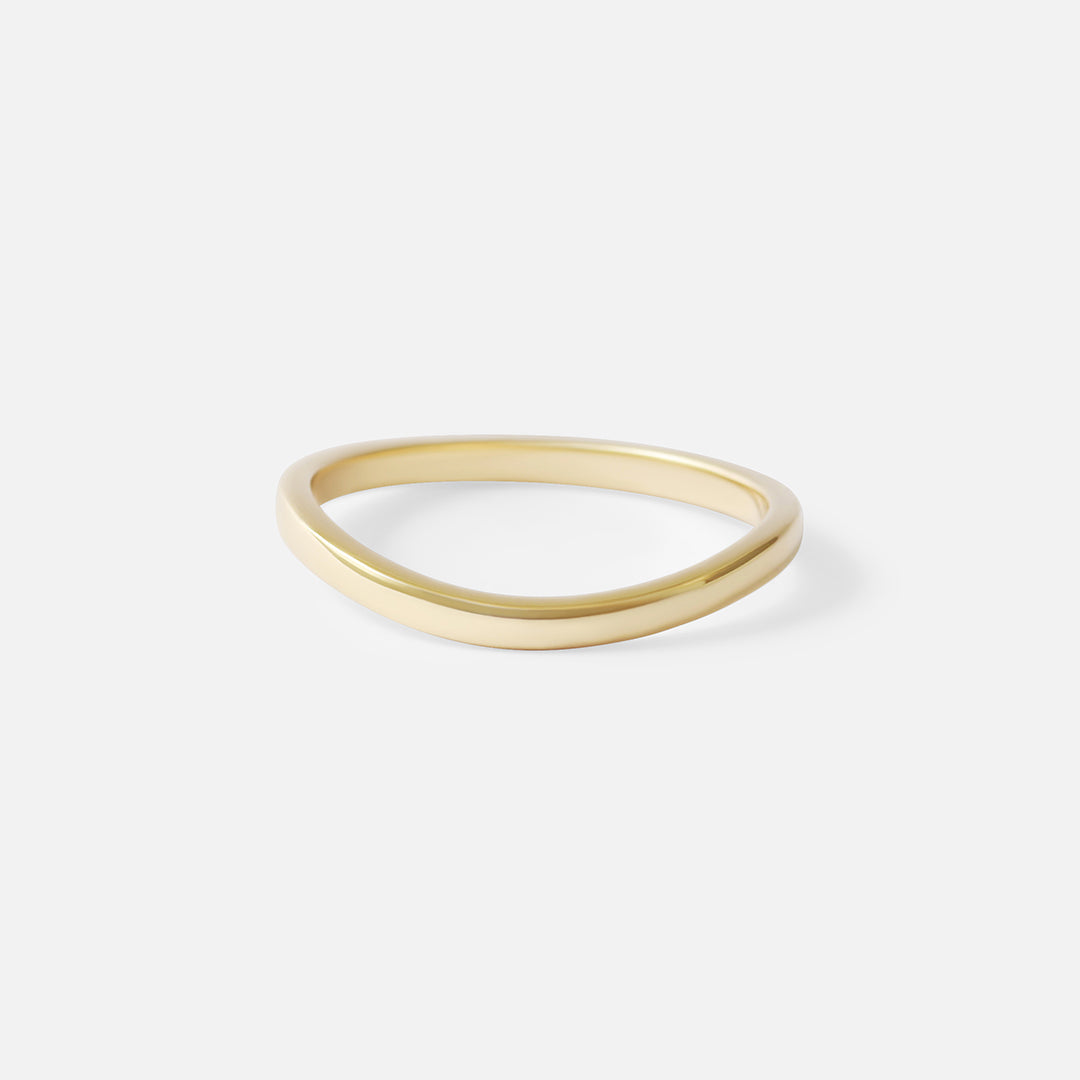 Eve / 2mm Curve Ring By Casual Seance in WEDDING Category