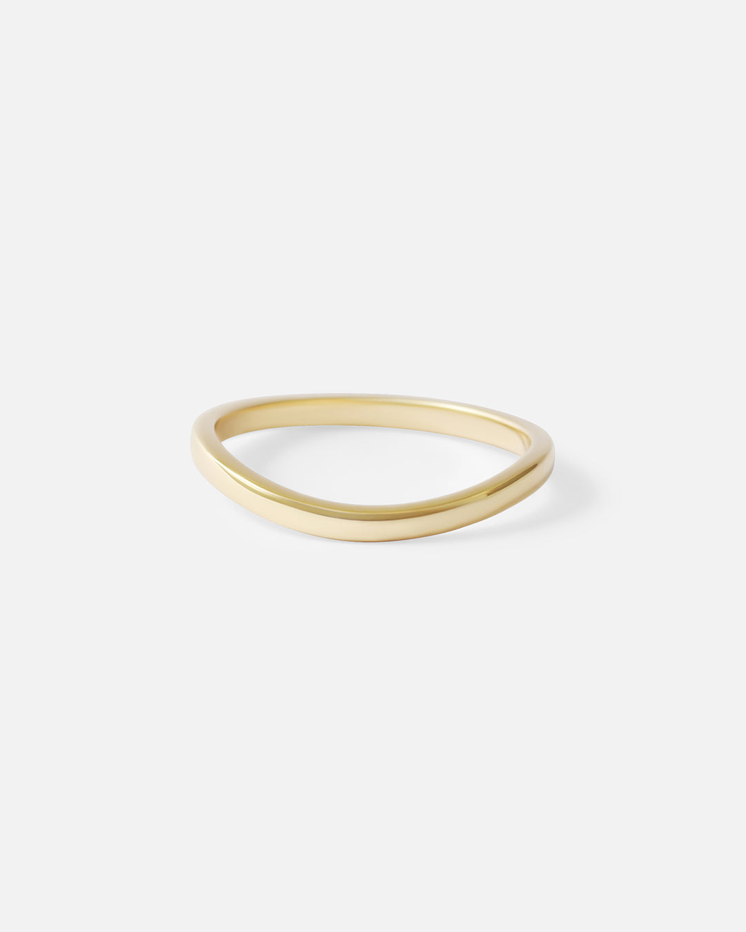 Eve / 2mm Curve Ring By Casual Seance in Wedding Bands Category