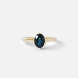 Leigh / Oval Sapphire Ring By Casual Seance in ENGAGEMENT Category