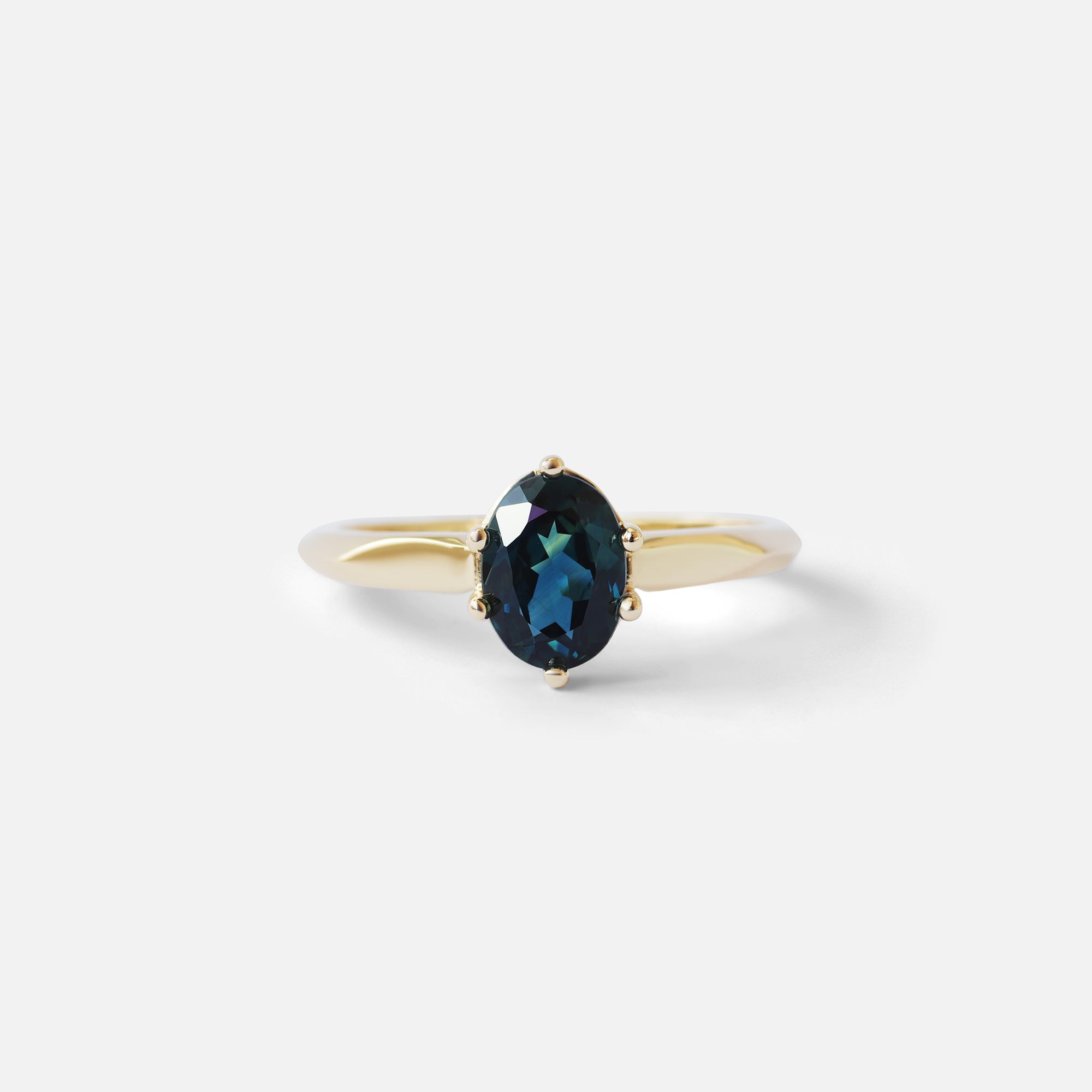 Leigh / Oval Sapphire Ring By Casual Seance in ENGAGEMENT Category