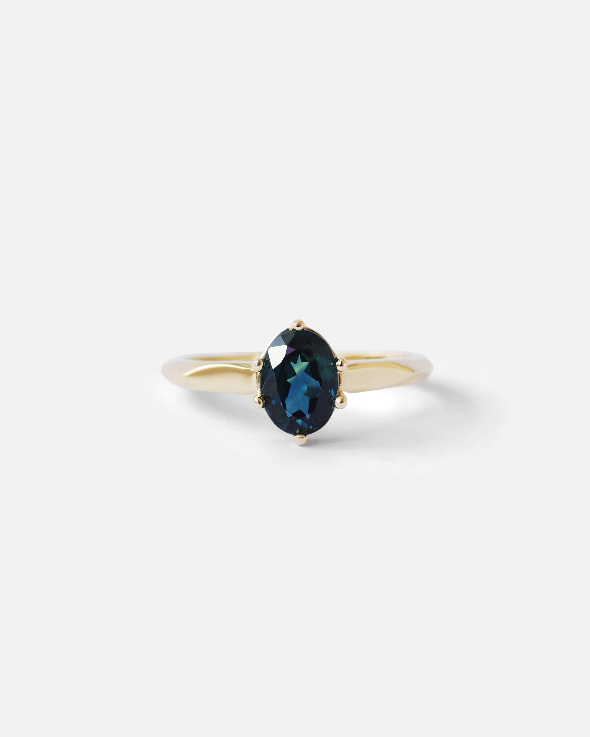Leigh / Oval Sapphire Ring By Casual Seance in ENGAGEMENT Category