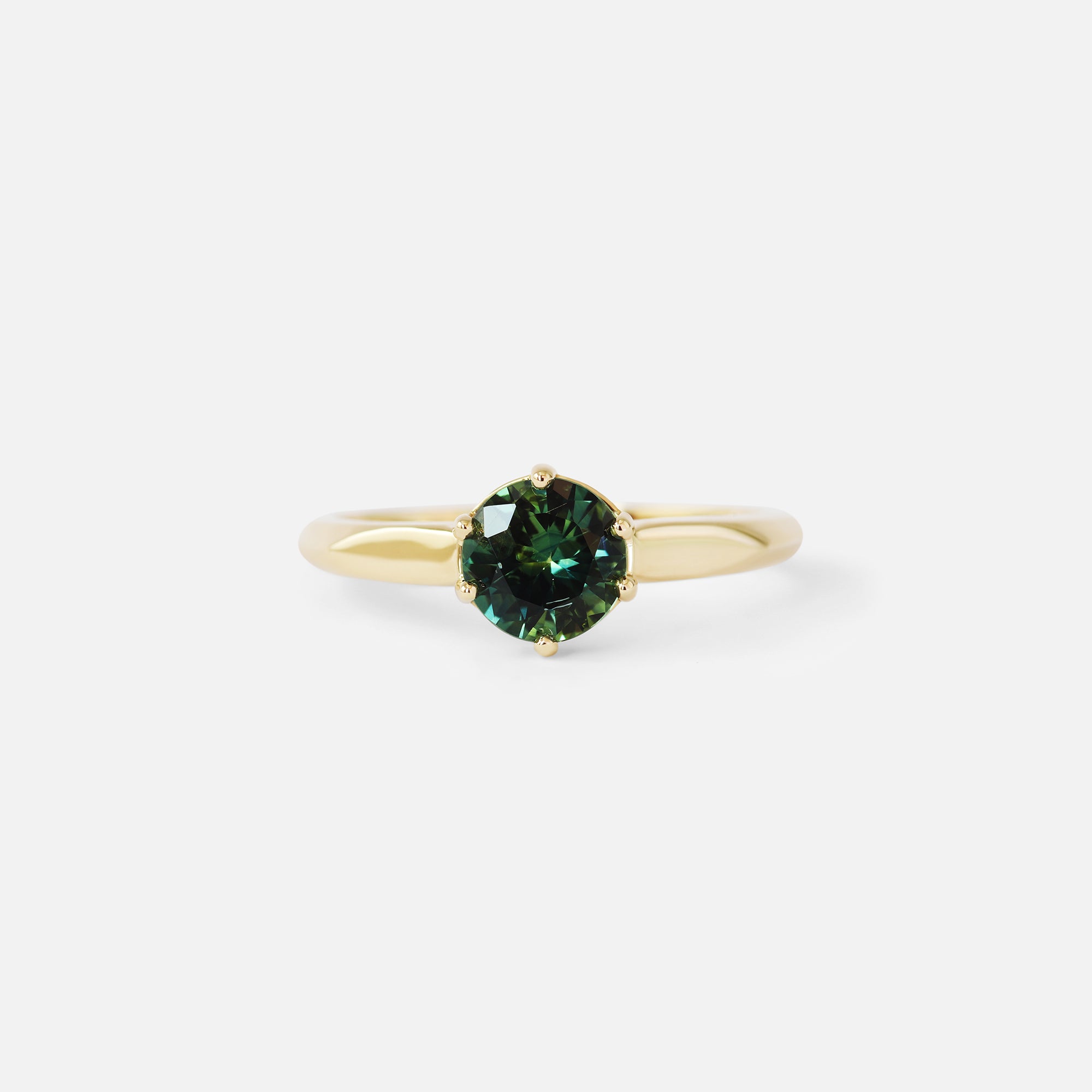 Leigh / Round Sapphire Ring By Casual Seance in ENGAGEMENT Category