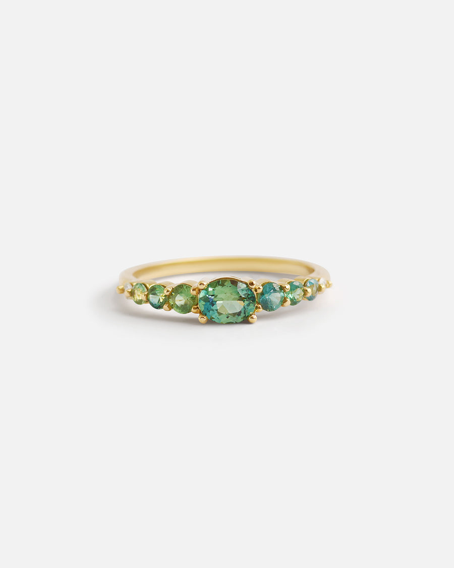 Lindsay / Bi-Color Sapphire Ring By Casual Seance in ENGAGEMENT Category