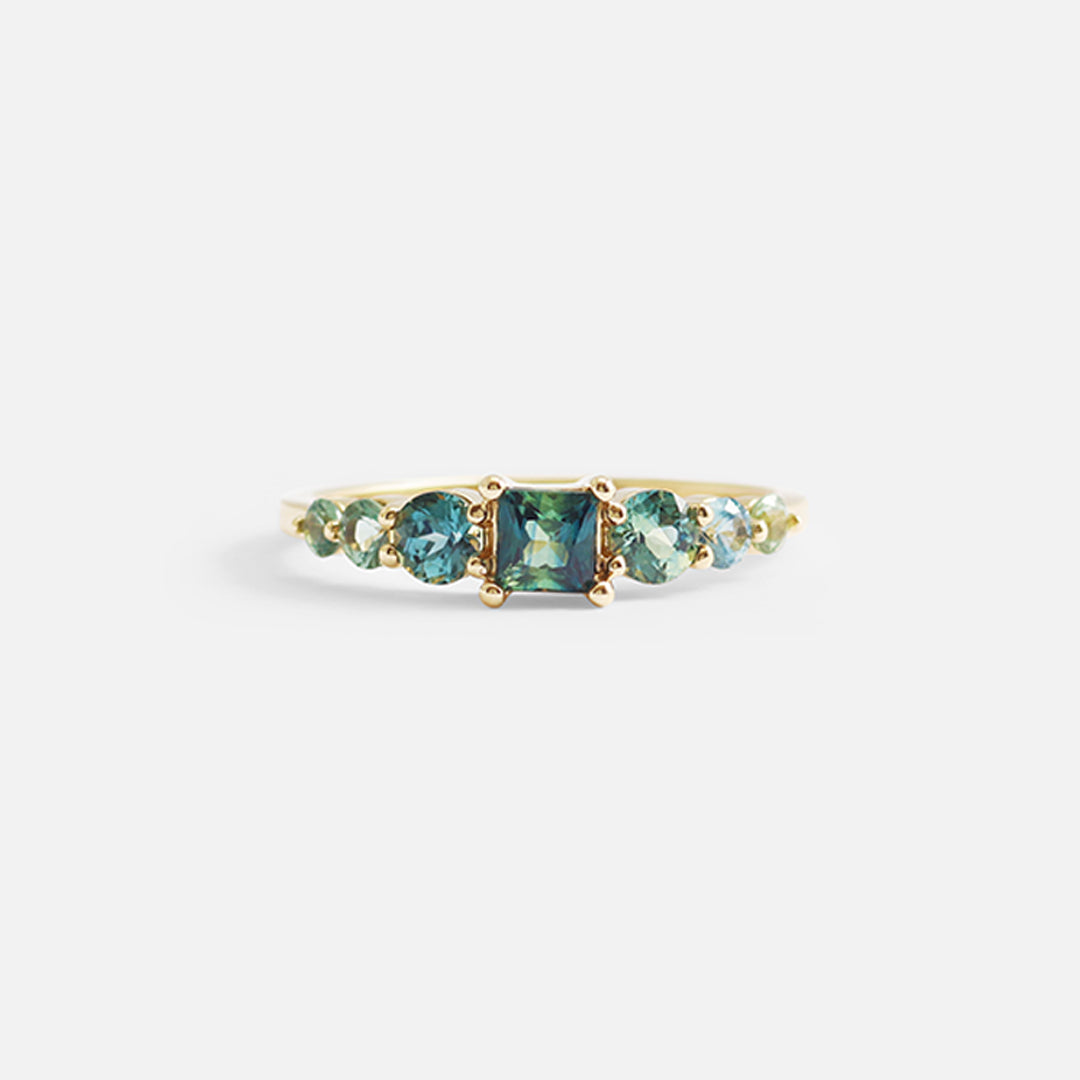 Uma / Gradient Sapphire Ring By Casual Seance in ENGAGEMENT Category