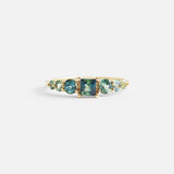 Uma / Gradient Sapphire Ring By Casual Seance in ENGAGEMENT Category