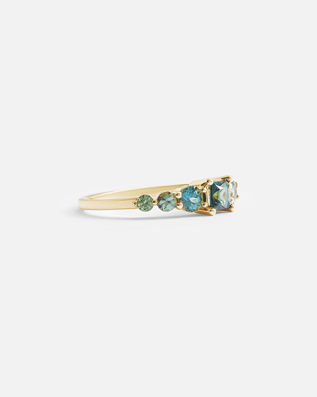 Uma / Gradient Sapphire Ring By Casual Seance in ENGAGEMENT Category
