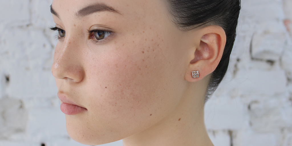 Cathedral / Rosecut Studs By fitzgerald jewelry