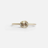 Cati / White Gold + 0.5ct Oval Salt + Pepper Diamond By fitzgerald jewelry in ENGAGEMENT Category