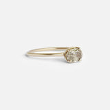 Cati / White Gold + 0.5ct Oval Salt + Pepper Diamond By fitzgerald jewelry in ENGAGEMENT Category