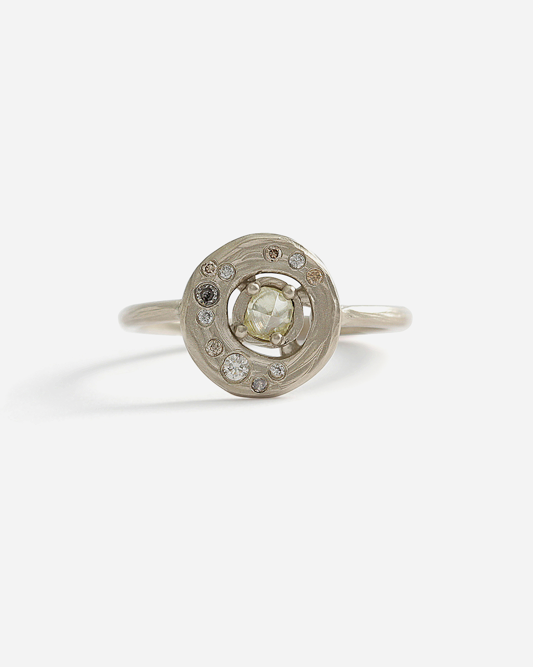 Cosmo 3 / Natural Yellow Raw Diamond + Diamonds By fitzgerald jewelry